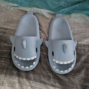Rosyclo Shark Design Blue Slippers Lightweight, Antislip. Thick Sole